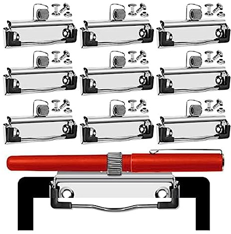 Klemmbrett-Clips mit Stifthalter, Klemmbrett-Clips, Hardware, Klemmbrett, Klemmbrett, Hardware für Büro, Schule, 14 Stück