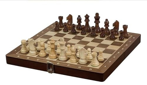 Sunrise Chess & Games - Exklusives Turnierschachset Nr. 3, 30x30cm, Walnut