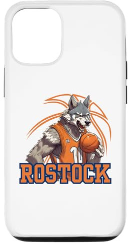 Hülle für iPhone 15 Rostock Basketball Fan Support Ostsee Stadion blau orange