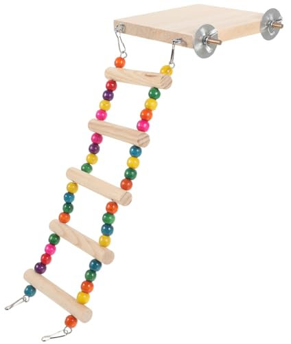 VANZACK 2stücke Papageien Spielzeug Mit Kletterleiter Und Plattform Teilige Vogelspielzeugleiter Für Wellensittiche Und Nymphensittiche Für Installieren Und