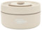 Food Thermo, 304 Stainless Steel Double Layer Soup Container Portable Round Shape Lunch Food Jar Wide Mouth Bento Box 420ml for Work, School, Outdoor Dining(Microwaveable-Beige)
