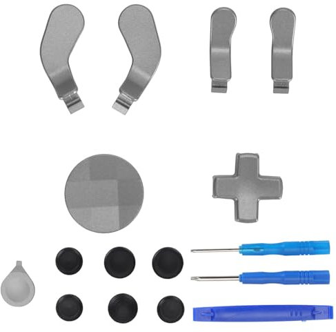 Kit di Parti di Ricambio per Levette in Metallo per un Controller Elite Serie 2 con Joystick a Palette (SILVER)