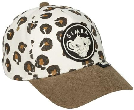 CERDÁ LIFE'S LITTLE MOMENTS - Der König der Löwen Schirmmütze - Braun - Größe 57 cm - Aus Baumwolle und Polyester - Simba Druck - Original Produkt