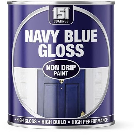 Inspired Essentials 300ml Non Drip Paint Tin Exterior Interior Hard Drying Performance Multi-Purpose Paint Tin for Metal, Wood, Plastic, Walls with Perfect Finish (1, Navy Blue Gloss)