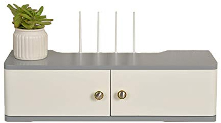 CuNtoHHH TV Cabinet, Low TV Cabinet, Floating Shelves, TV Set-Top Box Shelves, Wall Mounted Router Storage Box/Power Line Finish Rack, Pine TV Cabinet. (Size: 80