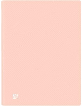 Oxford Urban, Classeur à pochettes plastique A4, 40 pochettes transparentes, couleur rose pastel