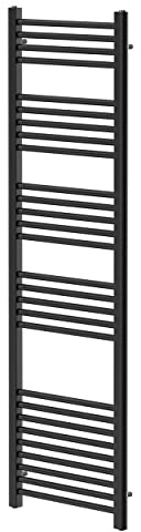 Wholesale Domestic Colore Matt Black 1600mm x 500mm Straight Heated Towel Rail