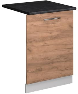Vicco Panel Frontal del lavavajillas Fame-Line, Roble Dorado, 60 cm, ET Antracita