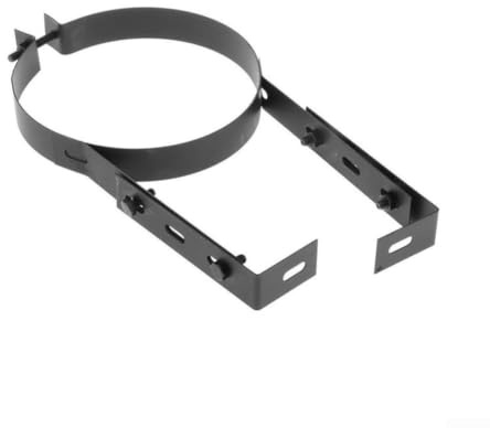 Soporte de tubo de humo, soporte de tubo de chimenea de acero inoxidable, abrazadera de revestimiento de humo, 150 mm de diámetro, soporte de pared ajustable, para calefacción, estufa, chimenea, forro