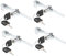 DECOMELODY 4pezzi Serratura Scorrevole Per Armadi e Metallo Per Installazione Facile Ambienti Domestici e Retail Versatile e Stile Distintivo