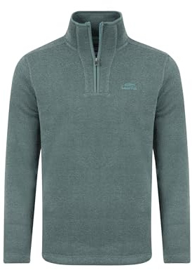 Weird Fish Stowe Recycled 1/4 Zip Soft Knit Fleece Ivy Size L. (Jumper/Sweater/Fleece)
