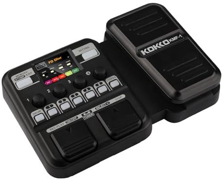 KOKKO KMF-1 Multieffekt-Gitarrenpedal – Gitarrenprozessor mit 18 Amp- und Box-Modellen, 59 Effekten, Looper, Drum Machine, AUX-Eingang und Kopfhörerausgang