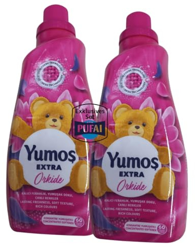 PUFAI Bundle – Yumoş Extra Orchidee Weichspüler 1440 ml, 2er Pack | Blumige Frische