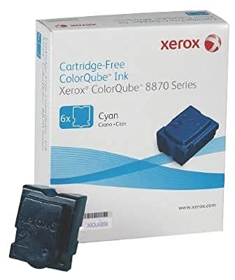 Xerox ColorQube 8870/8880 Cyan Solid Ink (6 sticks, 17,300 Pages) - 108R00954
