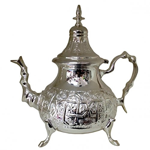 Marokkanische Teekanne Royal XL 2 l, Orientalische Teekanne/Teapot aus Messing, mit integriertem Filter, traditionelles Modell, Arabische Kanne, Teekocher, Teewärmer