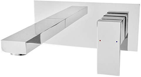 Welfenstein 2-Loch Unterputz Armatur 2L-VM Wasserhahn Waschtisch Messing eckig