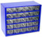Kleinteilemagazin Metall Blau 25 glasklare Kunststoff-Schubladen 25 Trennstege Werkstattqualität 282x306x155 mm