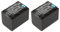 2er-Set Premium Ersatzakku für den Sony FDR-AX53 / AX53 Ultra HD Camcorder - Akku für Sony NP-FV70 (1600mAh) inkl. PATONA Displaypad