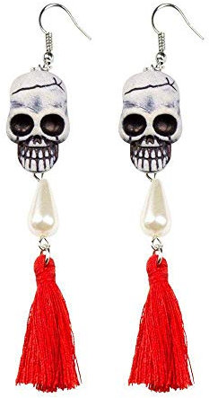 Boland 72168 - Ohrringe Totenkopf, Halloween, Karneval