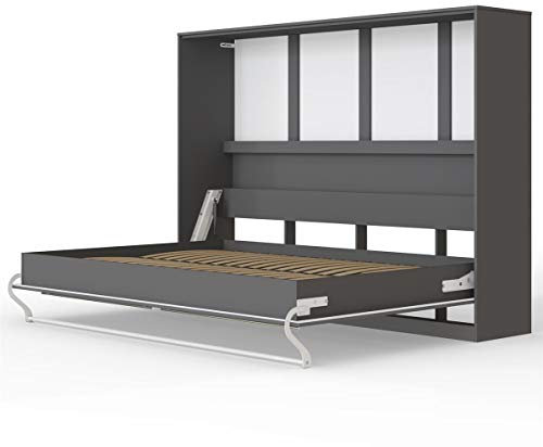 SMARTBett Schrankbett Standard Anthrazit 140 Horizontal