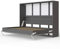 SMARTBett Schrankbett Standard Anthrazit 140 Horizontal