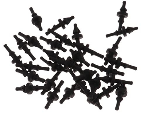 Sharplace 32x Gummi Kühlung PC Lüfter Anti-Vibrations Silikagel Halterung Schrauben Pin Stifte Schraube für Lüfter Größe: 35x13x13mm