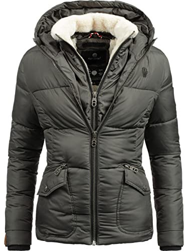 Navahoo Damen Winterjacke Steppjacke Megan Anthrazit Gr. S