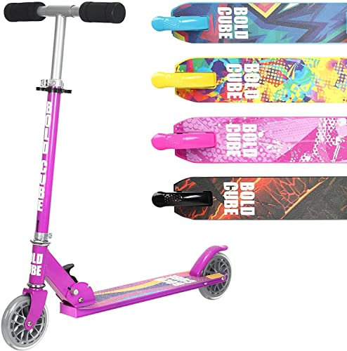 BOLDCUBE 2 Räder Roller | Kinderscooter | 4-9 J. | Klappbar | Lenker Höhenverstellbar 69 bis 82 cm