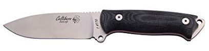 J&V Adventure Knives JV Cuchillo CELTIBERO BUSHCRAFT para Caza, Pesca, Supervivencia y Bushcraft Realizado en Albacete + Portabotellas de Regalo
