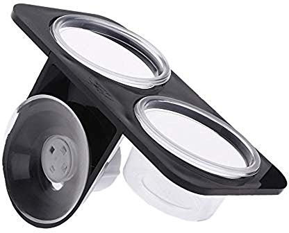 Sitrda 1 mangeoire pour reptiles, double gamelle en plastique, distributeur d'eau de nourriture