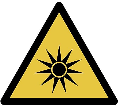 Warnung vor optischer Strahlung 30 mm (24 Stück)
