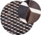 Beliani Moderner Leder-Teppich Braun mit 3D-Muster Rund 140 cm Alpkoy