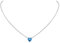 Suplight Damen Herzanhänger 925er Silber synthetische Türkis Geburtsstein von Dezember Halskette Kristall Kette mit blauem Zirkonia Minimalist Schmuck Accessoire für Ehefrau Freundin