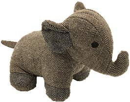 EUROSTYLE Türstopper, dekorativ, für Zuhause oder Büro, mit Sand gefüllt, zum Verriegeln der Tür aus Stoff, ca. 1,50 kg, Art. Vivo Elefant, Braun 2