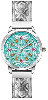 Thomas Sabo Damen Analog Quarz Uhr mit Edelstahl Armband WA0368-201-215-33 mm