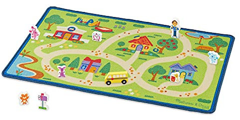 Melissa & Doug: Blue's Clues Town Activity Rug 112cm x 66cm | Playspaces and Decor | 3+ | Gift for Boy or Girl