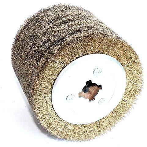 QSCTYG Polierbürste 1 Stück Elektrische Draht-Abisoliermaschine Edelstahl-Drahtbürstenrad for Holzlack Polier- und Entgratungsrad 144 (Color : Steel, Size : Wire Diameter 0.15mm)