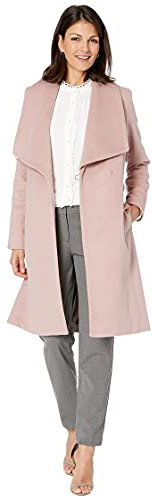 Cole Haan womens Belted Wool Coat – Classically Elegant Coat for Year-round Style, Belted Dusty Rose, 8