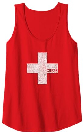 Switzerland Suisse Flag Swiss Zurich Geneva Tank Top