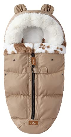 D'hiver Chancelières Universelle pour Poussettes,Accessoire Poussette,Sac de Couchage Bébé Hiver Chaud,Coupe-Vent, Imperméable, Résistant au Froid, Lavable (Kaki)