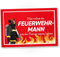 DankeDir! Feuerwehrmann - Schild 30 x 20 cm - Geschenkidee Partydeko Geburtstagskarte Geburtstagsdeko - Männer Freiwillige Feuerwehr Geschenk Geburtstagsgeschenk Geburtstag Freund