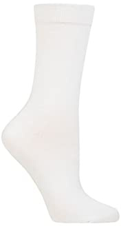 SockShop Ladies Colour Burst Vibrant Bamboo Socks with Smooth Toe Seams Pack of 1 White Wedding 4-8