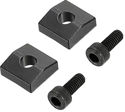 sourcing map 6 Stück Gitarren Verriegelnd Mutter Klemme und Schrauben Metall Gitarre Saite Block Beschläge Schwarz für Tremolo Brücke