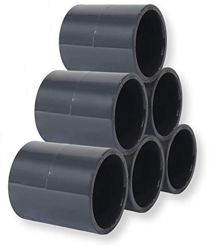 Paradies Pool PVC Fitting Klebemuffe Ø 50mm PVC-U Muffe Rohrverbinder Rohr Schlauch Klebefitting zum verkleben, Qualität aus Europa, Menge: 6 Stück