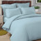 Pizuna Cotton Percale Single Duvet Cover Set Baby Blue, 100% Long Staple Combed Cotton Duvet Cover Single 140x200 cm, Sateen Weave Quilt Cover with Button Closure (Single Duvet Cover)