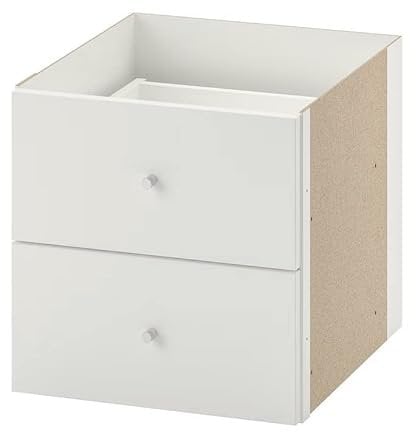 Ikea Kallax Einsatz mit 2 Schubladen, weiß, 33x33 cm