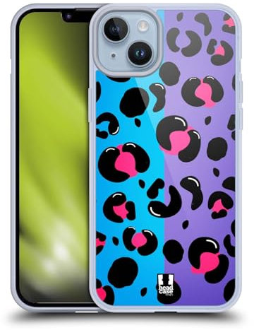Head Case Designs Leopardo Arte de Uñas Caso de Gel Suave Compatible con Apple iPhone 14 Plus