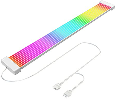 JAZZCOOLING PC RGB Light Strip for PSU Cables, ARGB Sync, 24Pin, Perfect for PC Case