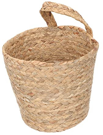 OKUMEYR Cesta Para Colgar En La Pared Cesta De De Ratán Cesta De Jardin Cesta De Bolsillo Para Colgar En La Pared Cesta Colgante Ajo De Pared Algas Marinas Mimbre Canasta De Frutas