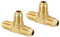 PATIKIL 1/4 x 1/4 x 1/4 Tubo in Ottone Raccordo, 2pz Svasato T Tubo Raccordo Tubo Adattatore Connettore per Aria Condizionatore Refrigerazione Idraulica